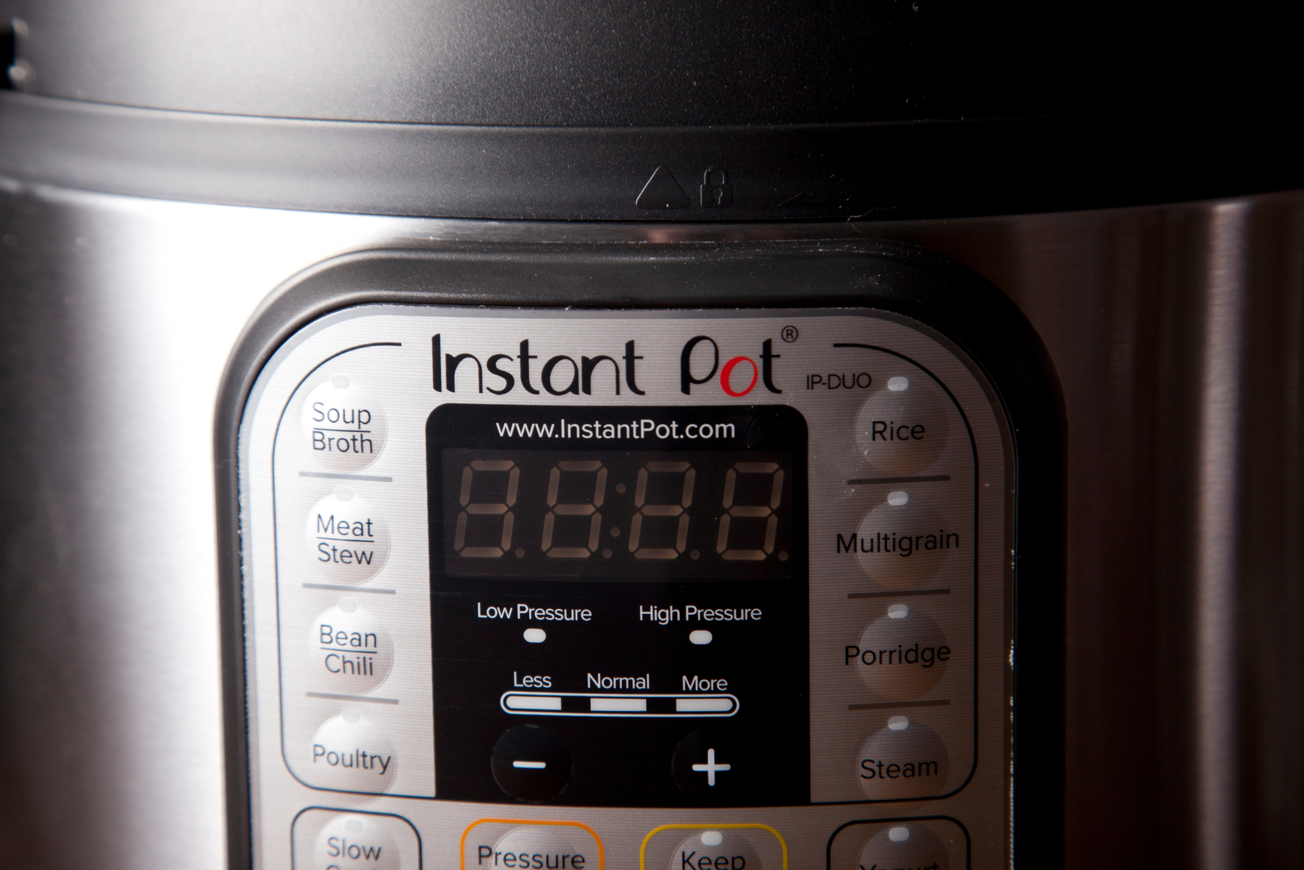 Instant Pot timer and keypad.