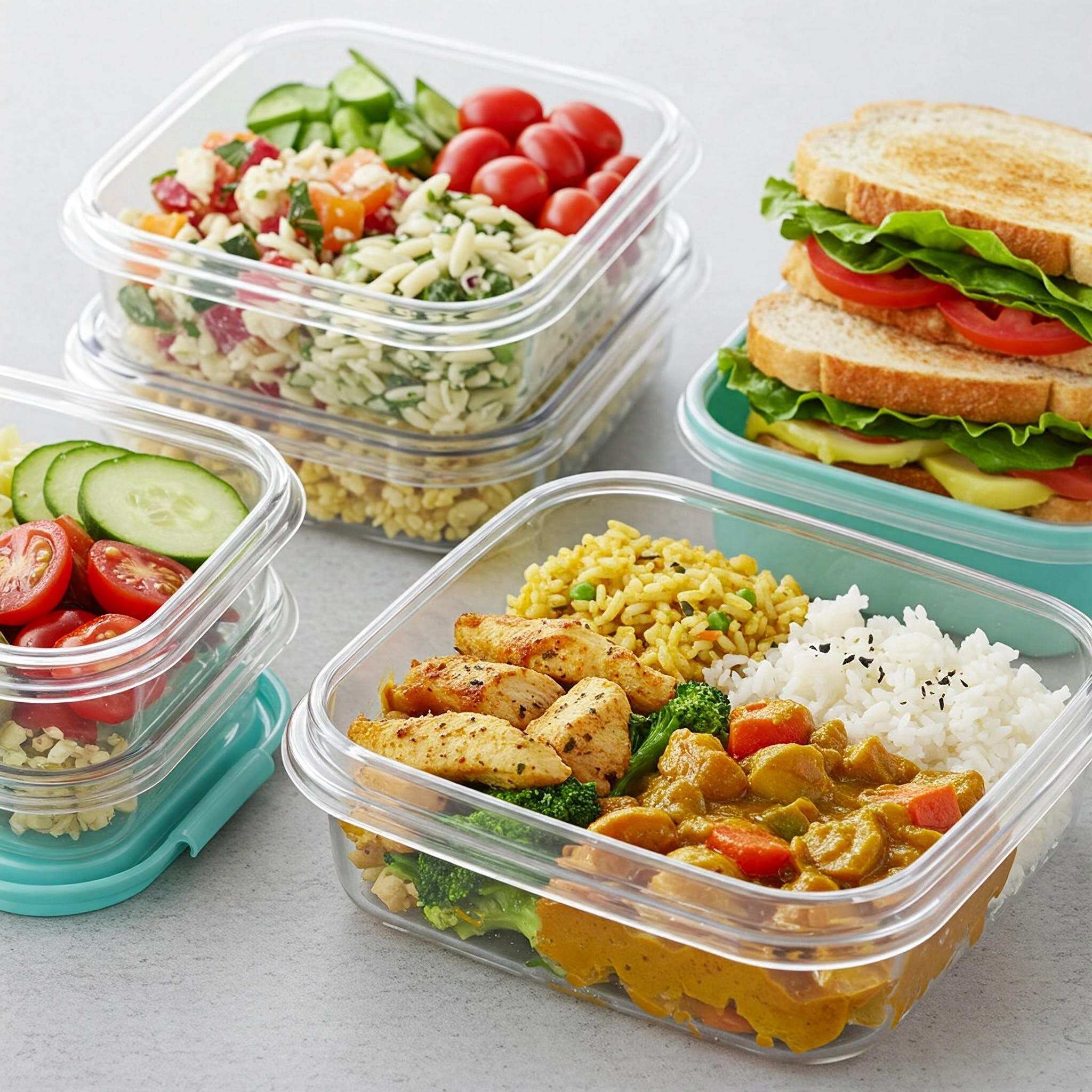 Ready to go lunches for on-the-go eating.