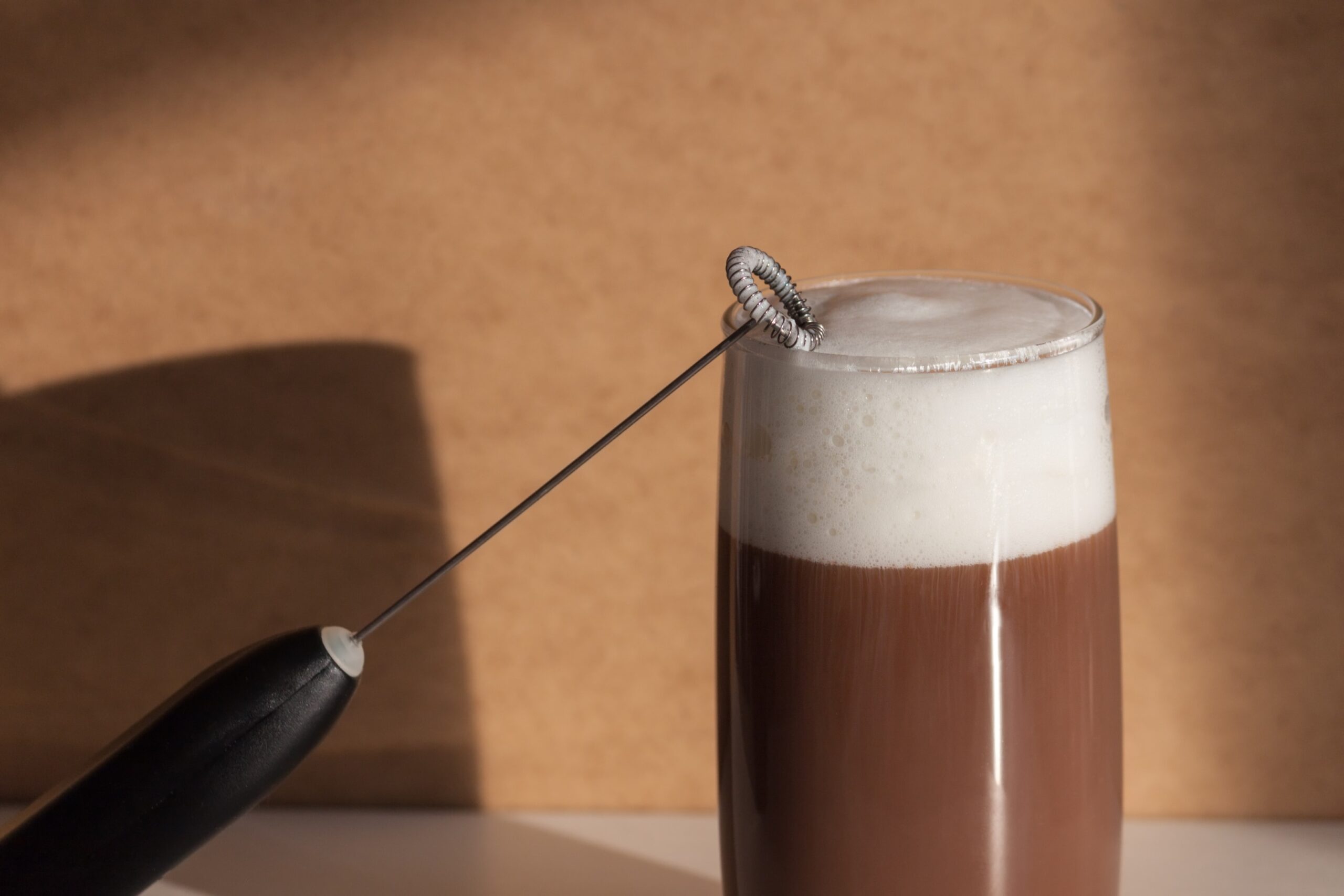 Milk Frother with Coffee.