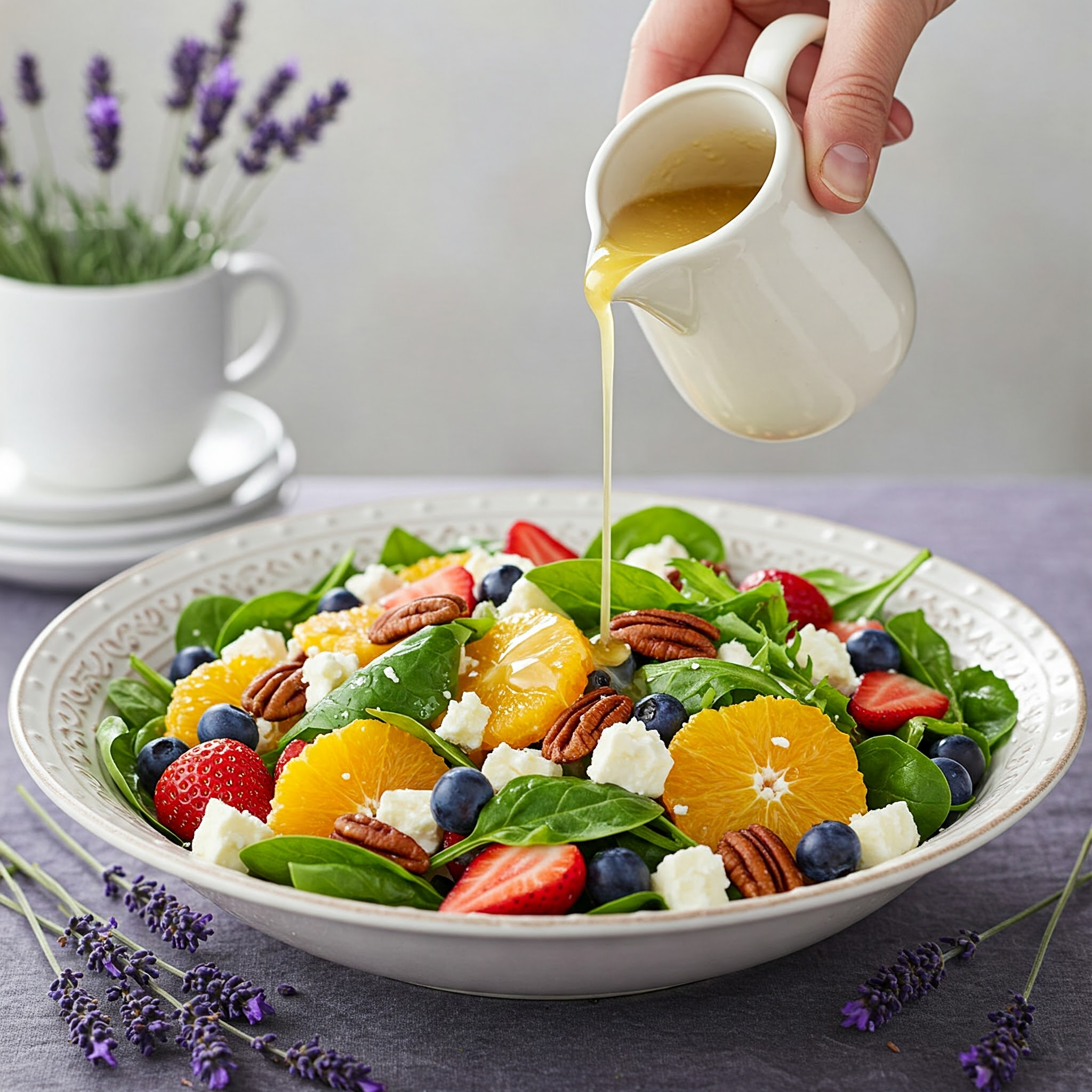 Berry & Citrus Spring Salad with Honey-Lemon Dressing