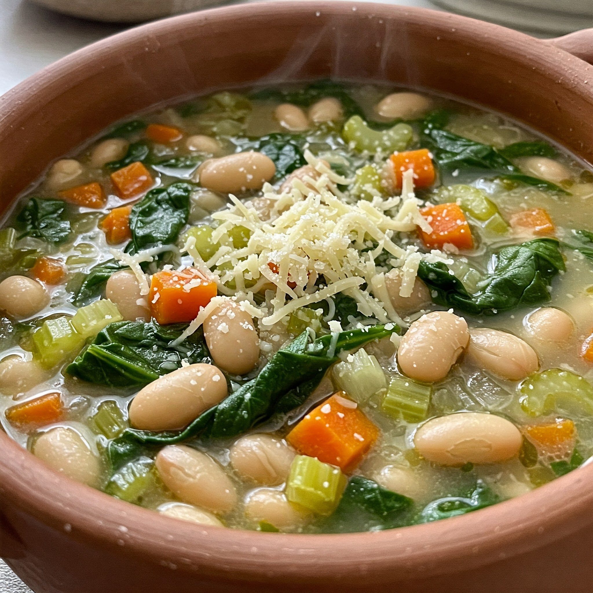 Hearty Creamy Tuscan White Bean Soup