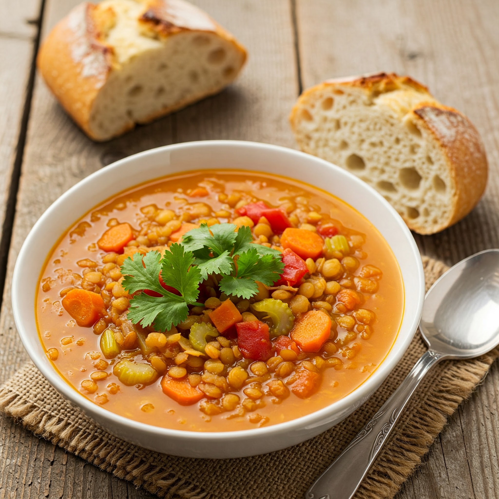 Spiced Moroccan Lentil Soup