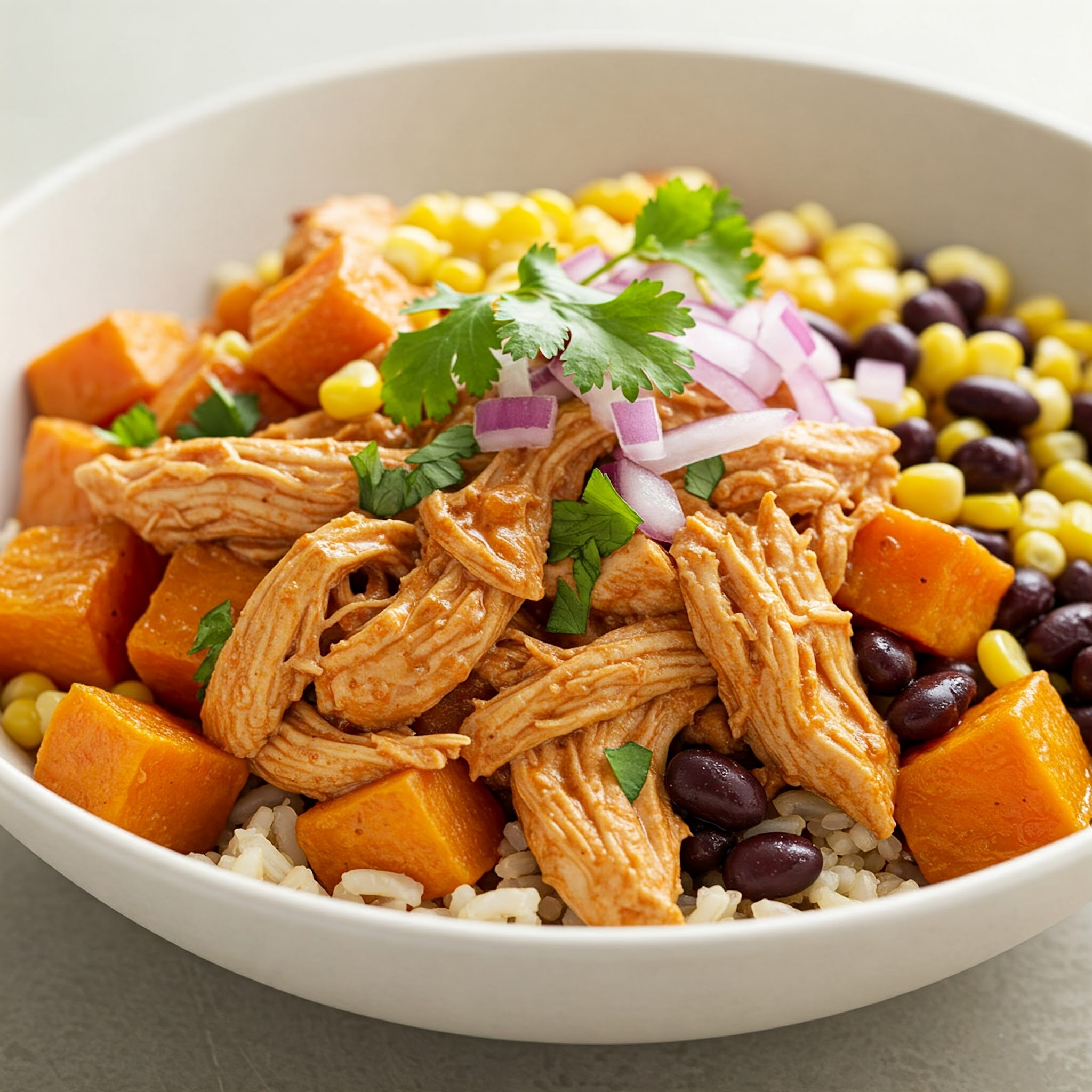 Tasty Chipotle Lime Chicken & Sweet Potato Bowls